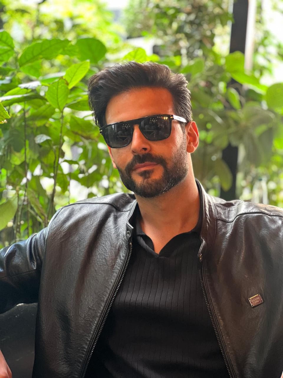 Ahmad Dakik — leather jacket portrait